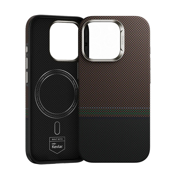 BENKS Kevlar Magnetic Armor Pro Prestige 600D Y065 tok MagSafe aktív gombbal az iPhone 16 Pro készülékhez
