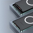 Kameravédő tok Samsung Galaxy S24+ Plus, CamShield MagSafe, átlátszó / zöld