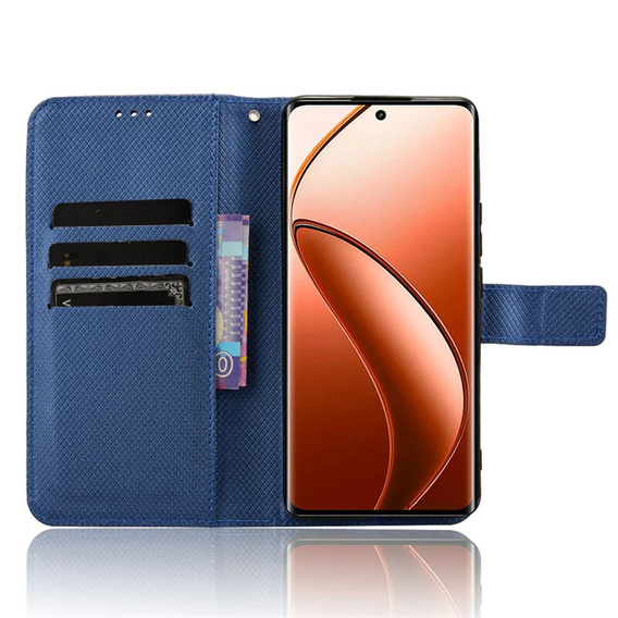 Pattintható tok a Realme 12 Pro 5G / 12 Pro+ 5G, Wallet Smart Magnet, kék