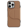 X-LEVEL tok iPhone 16 Pro készülékhez, Magnetic Card Holder, barna