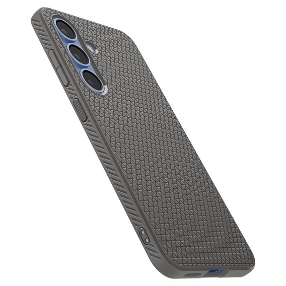A Spigen tok Samsung Galaxy S25, Liquid Air, fekete + 9H edzett üveghez