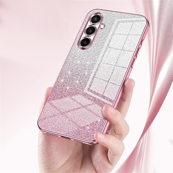 Glitter tok CamShield Samsung Galaxy A57 5G készülékhez, rózsaszín