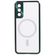 Magnetic Dual Glass MagSafe tok Samsung Galaxy S21+ Plus, zöld