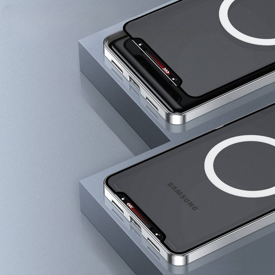 Kameravédő tok Samsung Galaxy S20 FE, CamShield MagSafe, átlátszó / ezüst