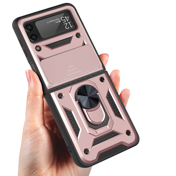 Telefontok a Samsung Galaxy Z Flip3 5G, CamShield Slide, rózsaszín rose gold