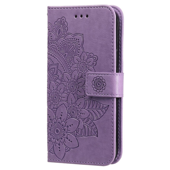 Pattintható tok a Samsung Galaxy A14 4G/5G, Mandala Flower, lila