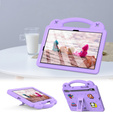 Gyermek tok Samsung Galaxy Tab S7/S8/S9, Cute Patterns, állvánnyal, lila
