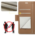 CASEME flip tok Samsung Galaxy Z Fold6 5G, Litchi Wallet, barna