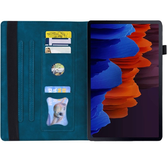 Tok Samsung Galaxy Tab S8 Ultra, Classic, tolltartóval, kék