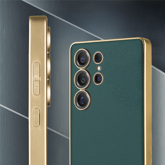 Telefontok a Samsung Galaxy S25 Ultra, GKK Leather, zöld