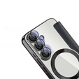 Pattintható tok a Samsung Galaxy S25, RFID Wallet MagSafe CamShield, fekete