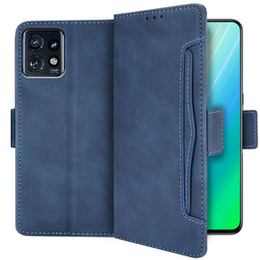 Pattintható tok a Motorola Edge 40 Pro, Card Slot, sötétkék