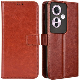 Pattintható tok a Oppo Reno 11F 5G, Crazy Horse Wallet, barna