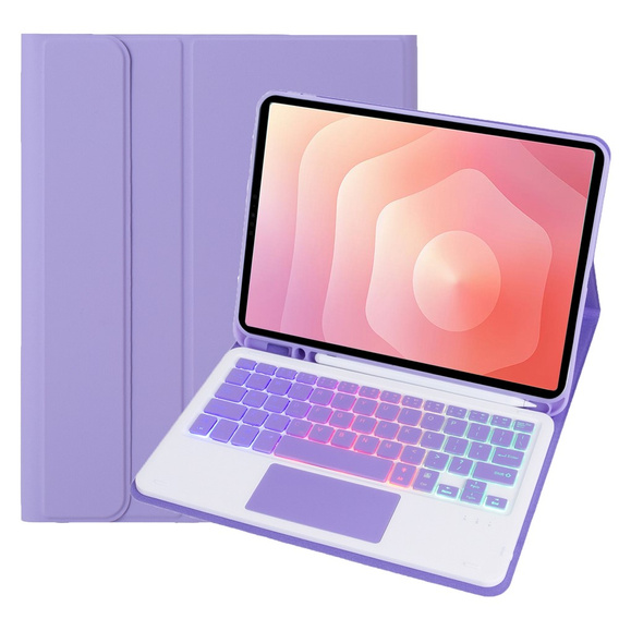 Megvilágított Bluetooth billentyűzettel és érintőpaddal ellátott tok Samsung Galaxy Tab S11 készülékhez