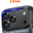 2 az 1-ben flip tok iPhone 17 Pro-hoz, SUTENI, MagSafe, kék