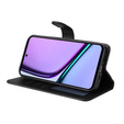 Pattintható tok a Realme C67, Leather Wallet, fekete