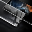 Tok Samsung Galaxy S22 Ultra-hoz, MagSafe, ERBORD Matt Case, fekete + képernyőüveg