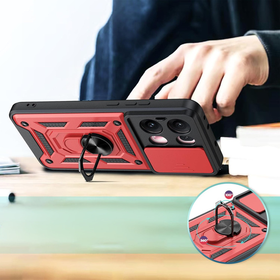 Telefontok a Oppo Reno 13 Pro, CamShield Slide, piros