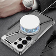 tok Samsung Galaxy S25 Ultra, GKK Kickstand gyűrű, MagSafe-hoz, titánium szürke