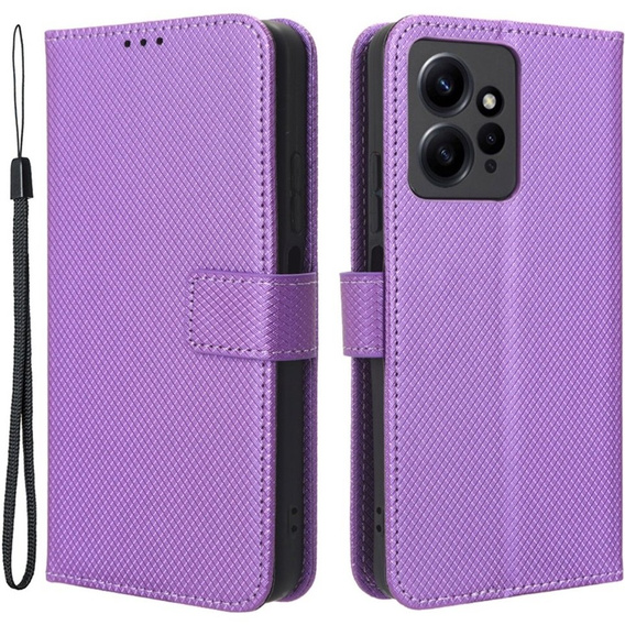 Pattintható tok a Xiaomi Redmi Note 12 4G, Wallet Smart Magnet, lila