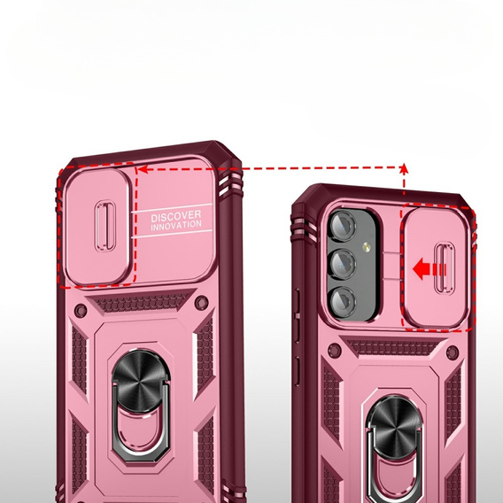 Telefontok a Samsung Galaxy A54 5G, CamShield Slide, rózsaszín / Maroon