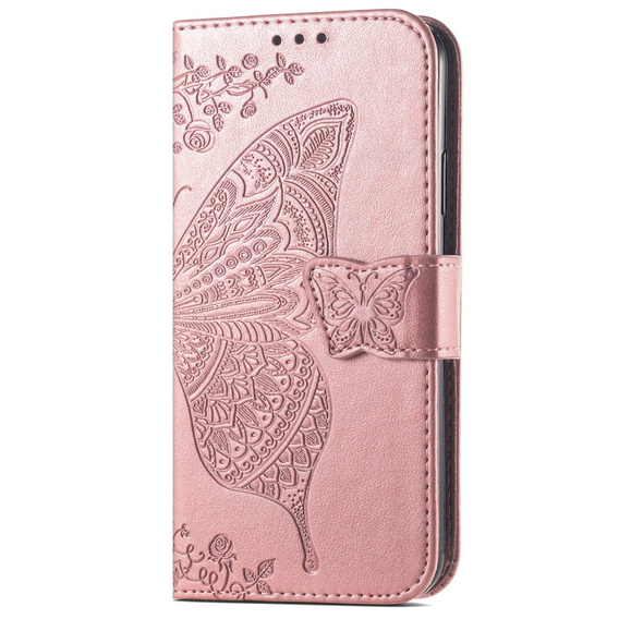 Pattintható tok a Samsung Galaxy A16, Butterfly, rózsaszín rose gold