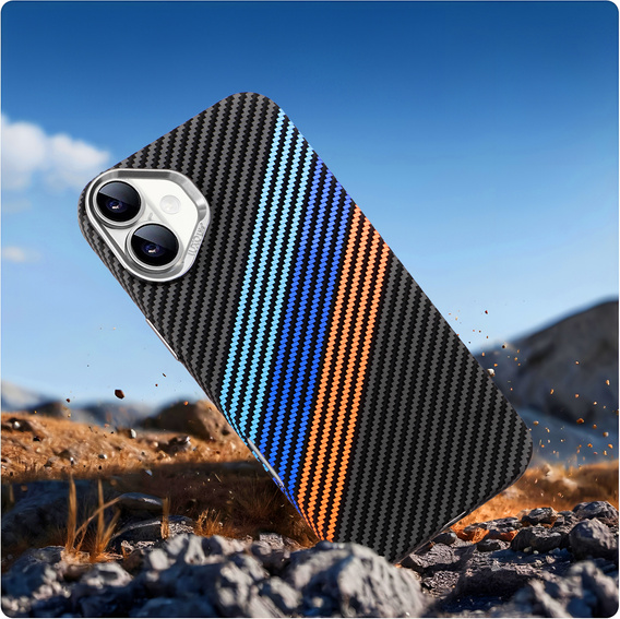 Tok iPhone 16 Plus, Carbon Fiber MagSafe, sötétkék