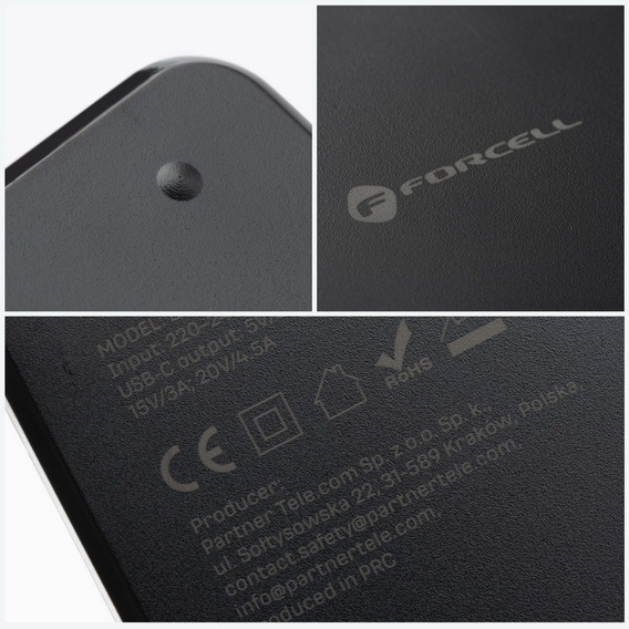 Forcell E856 USB-C 90W univerzális laptop tápegység cserélhető csatlakozókkal