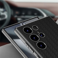 Telefontok a Samsung Galaxy S24 Ultra, GKK Woven Leather, fekete