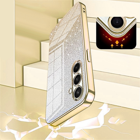 Glitter tok CamShield Samsung Galaxy A57 5G készülékhez, arany