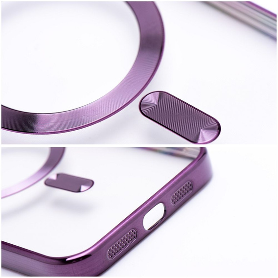 Tok iPhone 16 Pro Max-hoz, Electro MagSafe, lila + üveg a képernyőhöz