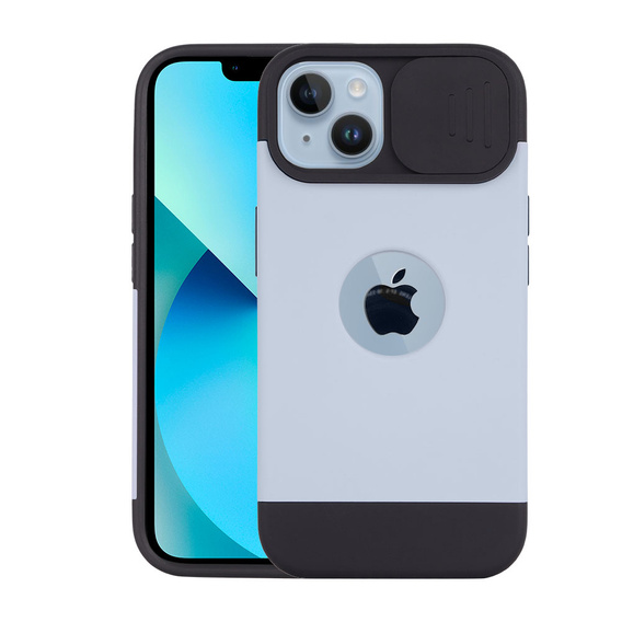 ERBORD MagSafe Cam Slider tok, kék + Képernyővédő üveg iPhone 13 / iPhone 14 készülékekhez