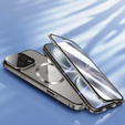 Magnetic Dual Glass MagSafe tok iPhone 16 Pro Max, titánium