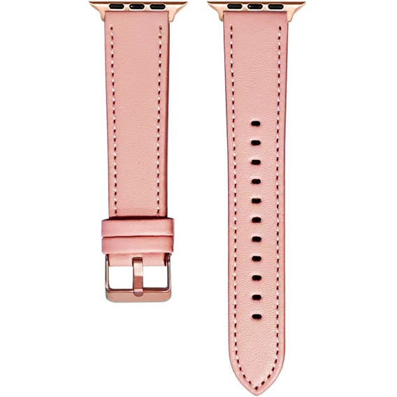 Bőrszíj Apple Watch 1/2/3/4/4/5/6/7/8/SE/Ultra 42/44/45/49mm, rózsaszín