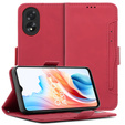 Pattintható tok a Oppo A38 4G / Oppo A18 4G, Card Slot, piros