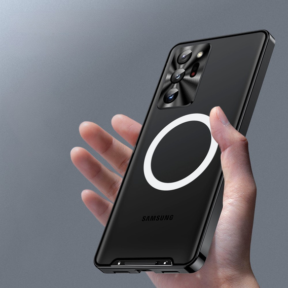 Kameravédő tok Samsung Galaxy Note 20 Ultra, CamShield MagSafe, átlátszó / fekete