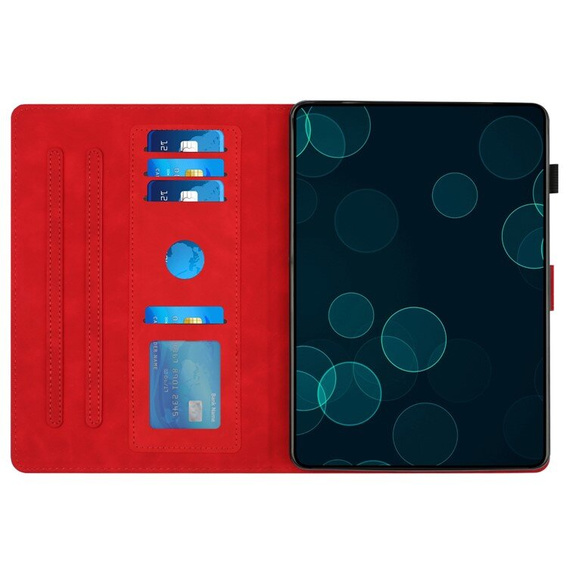 Tok Lenovo Tab M10 Plus 10.6 Gen 3 TB-125F TB-128F, Classic, tolltartóval, piros