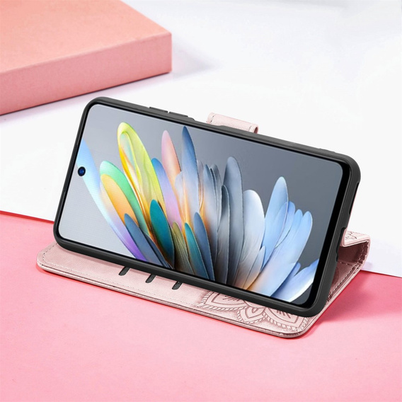 Pattintható tok a Motorola Moto G15 / Motorola Moto G15 Power, Butterfly, rózsaszín rose gold