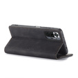 CASEME tok Xiaomi Redmi Note 10 Pro, Leather Wallet Case, fekete