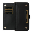 Tok patenttal a Xiaomi Redmi A5-hez, Crossbody Leather Wallet, fekete