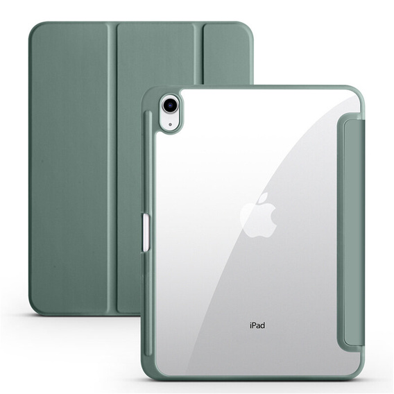 Tok iPad 10.9 2022 10 Gen, Smartcase Hybrid, tolltartó résszel, sötétzöld