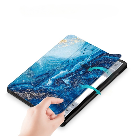 Telefontok a Samsung Galaxy Tab S9, Smartcase Hybrid Pen Slot, sea wave