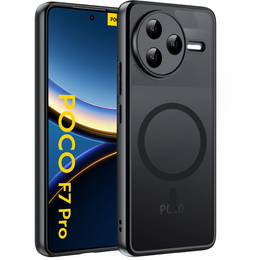 Tok Xiaomi Poco F7 Pro-hoz, MagSafe, ERBORD Matt Case, fekete