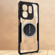 Tok Infinix Hot 50i 4G, mágneses lemezzel, átlátszó / fekete