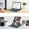 Billentyűzet tok Samsung Galaxy Tab S6 Lite 2024 / 2022 / 2020, Rotary 360° Leather, sötétzöld