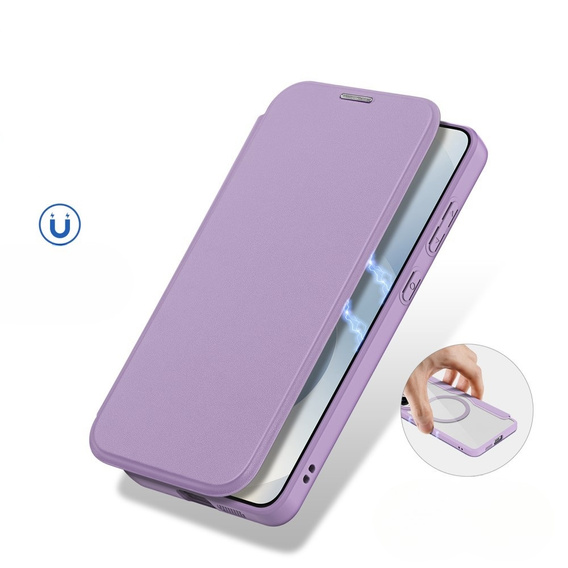 Dux Ducis Telefontok a Samsung Galaxy S25 Edge, Skin X Pro, MagSafe, lila
