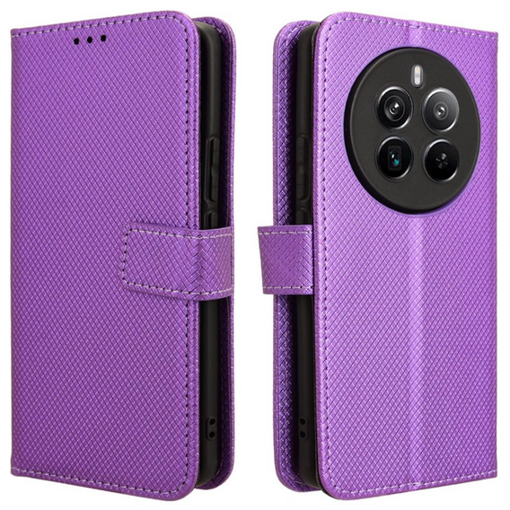 Pattintható tok a Realme 12 Pro 5G / 12 Pro+ 5G, Wallet Smart Magnet, lila