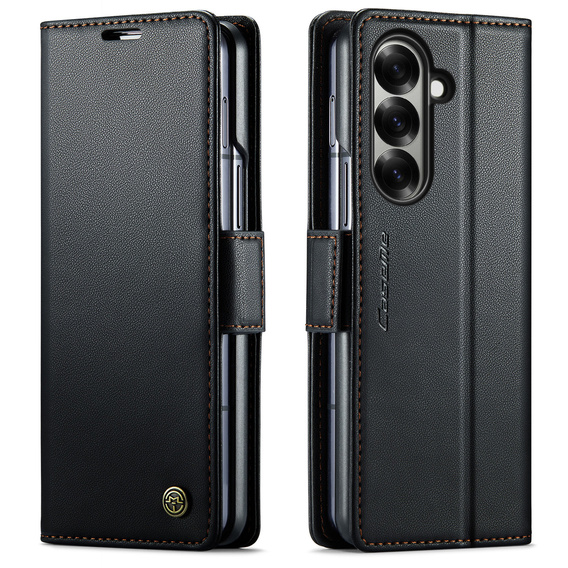 CASEME Litchi pénztárca flip tok Samsung Galaxy Z Fold7 5G számára