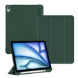 Tok iPad Air 13" 2025/2024 (7/6 gen.), Smartcase tolltartóval, sötétzöld