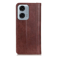 Pattintható tok Motorola Moto G04 / G24 / G24 Power, Split Leather, barna